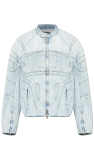 Balenciaga light blue Denim jacket with logo