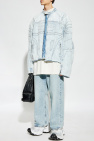 Balenciaga light blue Denim jacket with logo