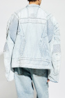 Balenciaga light blue Denim jacket with logo