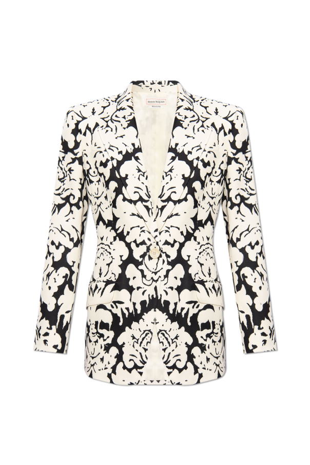 Floral pattern blazer od Alexander McQueen