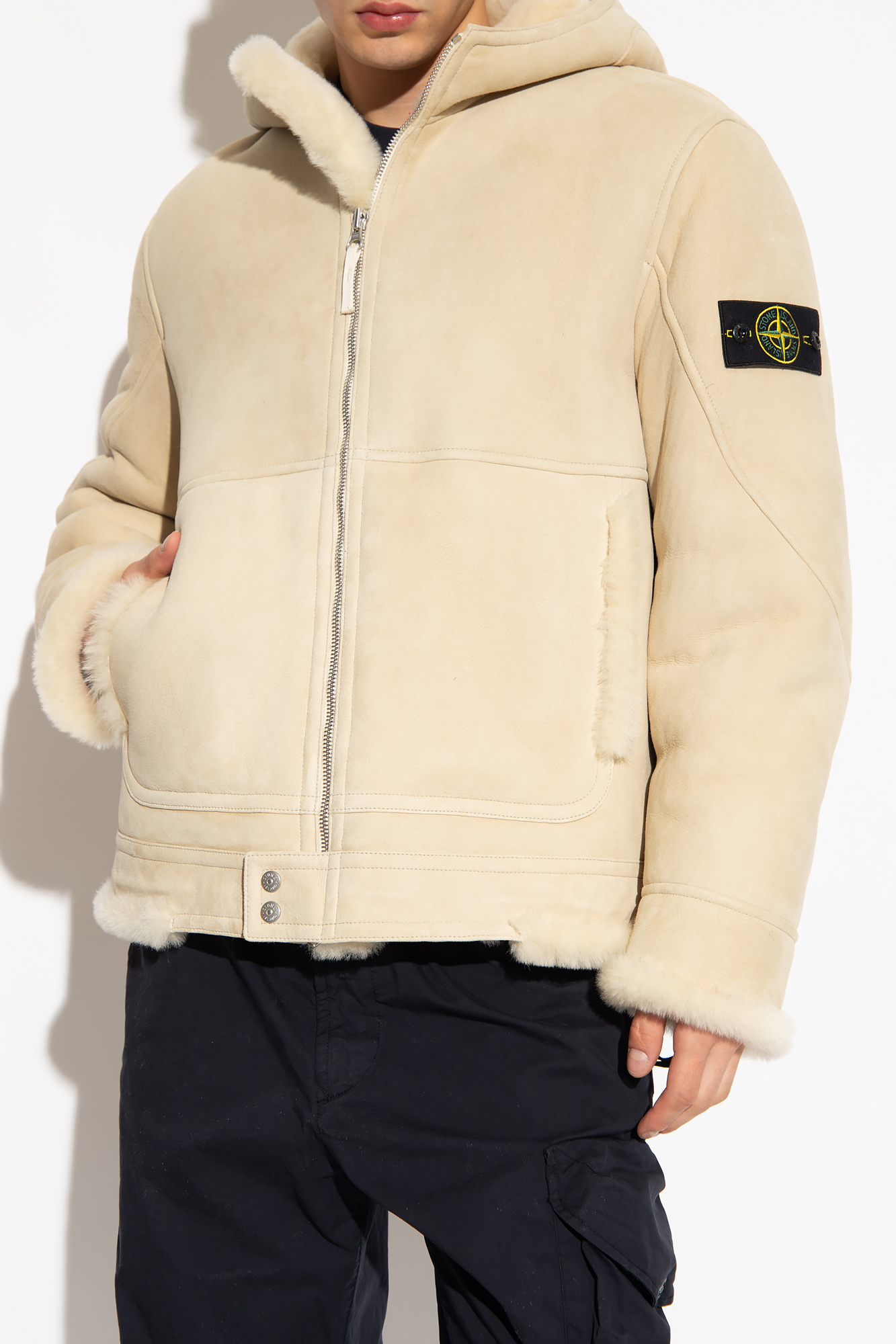 Stone Island HOODIE WITH OUTSIDE POCKET