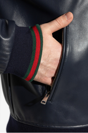 Gucci Leather "bomber" jacket