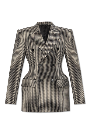 Dwurzędowa marynarka ze wzorem w pepitkę