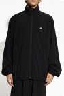 Balenciaga BLACK Lightweight jacket with printed logo