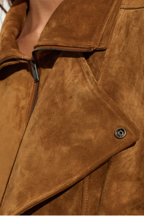 Saint Laurent Leather jacket with belt