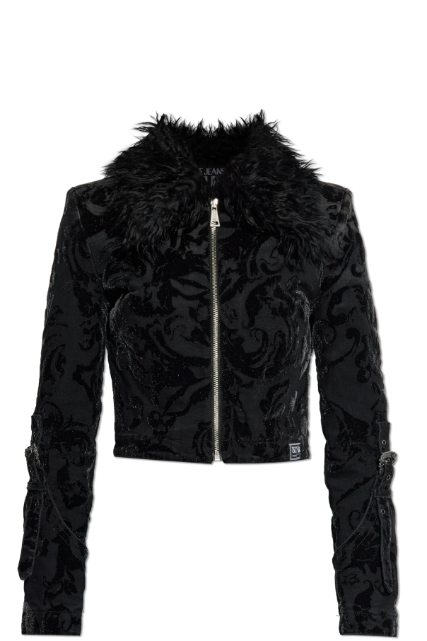Jacket with patterned velvet finish od Versace Jeans Couture