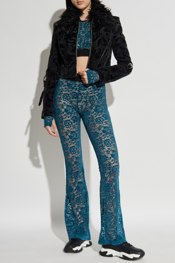 Versace Jeans Couture Jacket with patterned velvet finish