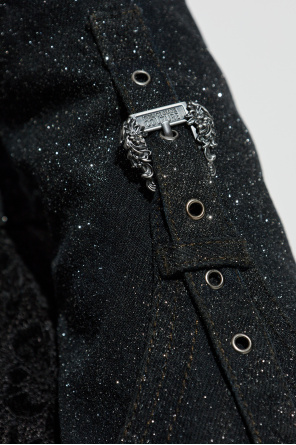 Versace Jeans Couture Denim jacket with shimmering glitter