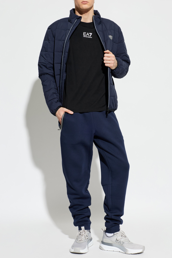 EA7 Emporio Armani Quilted jacket with stand-up collar
