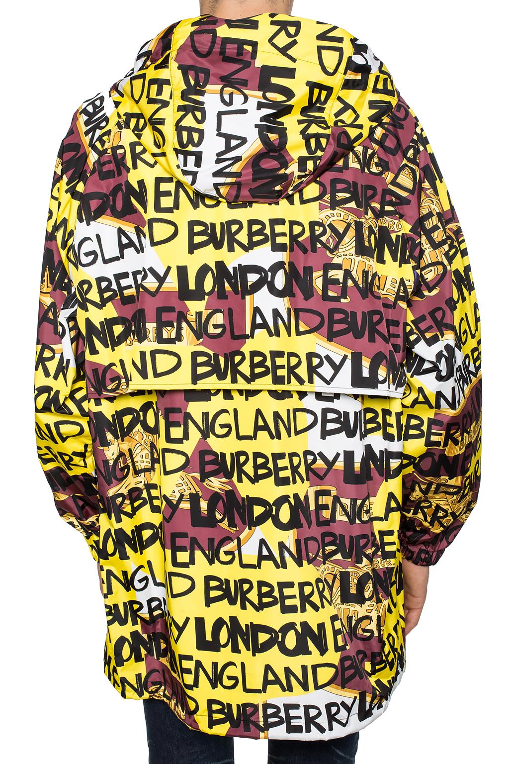 Yellow Hooded rain jacket Burberry - Vitkac TW