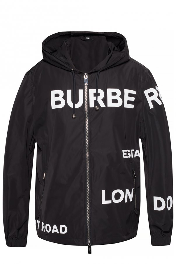 Black Hooded jacket with logo Burberry - Vitkac KR