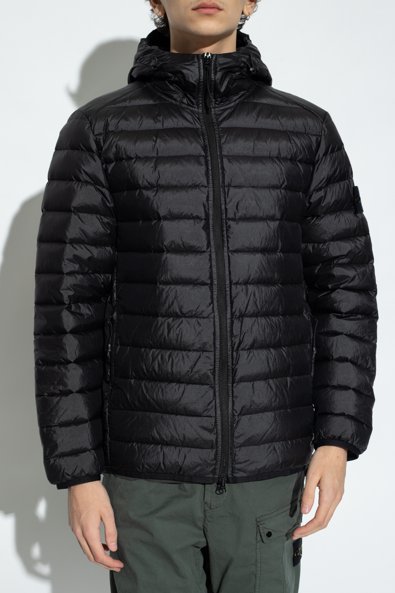 Stone Island Hooded quilted jacket