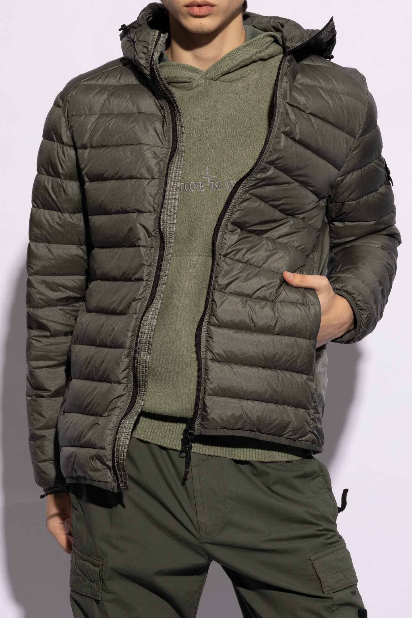 Stone Island Down jacket with logo