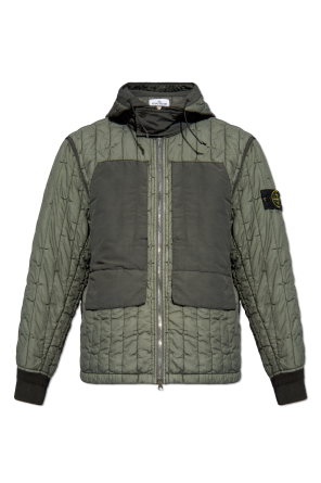 Quilted jacket with logo od Stone Island
