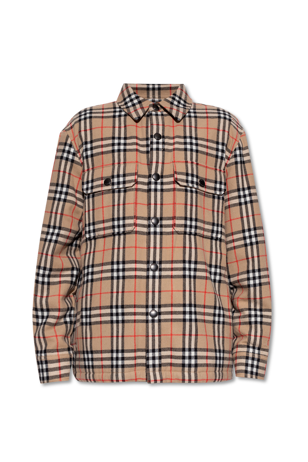 Burberry Check Wool Blend Shirt Jacket in Multicoloured - Burberry