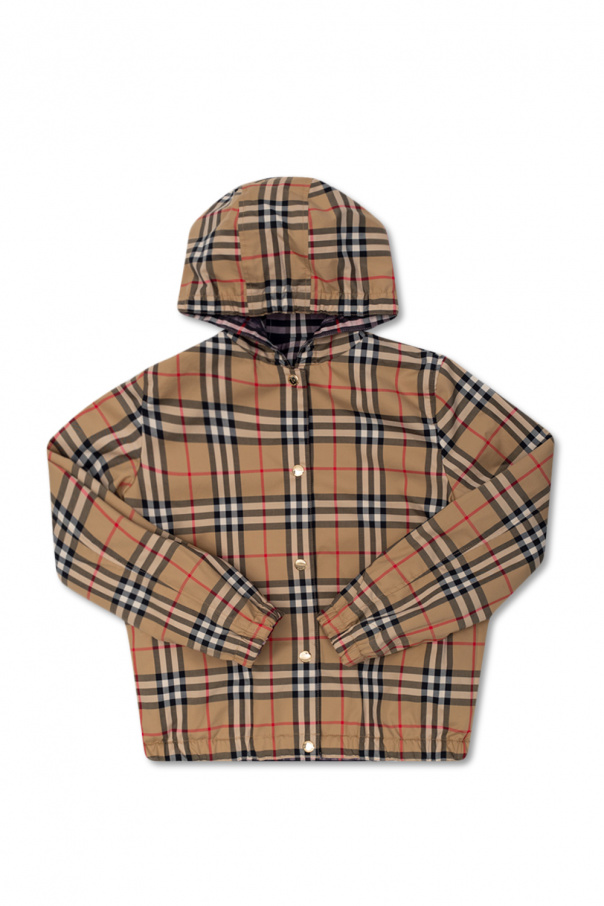 burberry Occhiali Kids ‘Mackenzie’ reversible hooded jacket