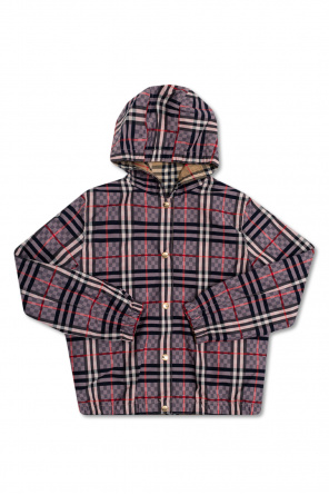 burberry Occhiali Kids ‘Mackenzie’ reversible hooded jacket