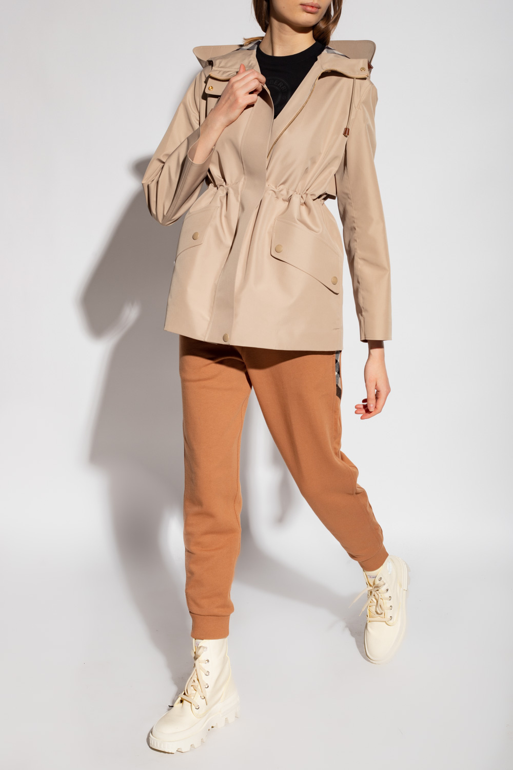 Beige Hooded jacket Burberry - Vitkac Italy