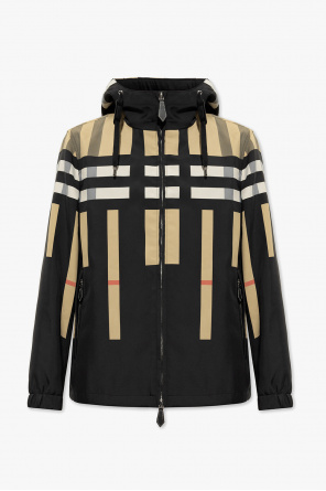 checked hoodie burberry sweater camel