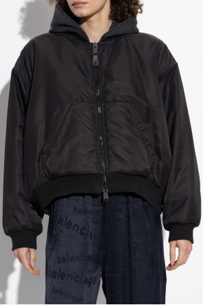 Balenciaga Kurtka typu `bomber` z kapturem