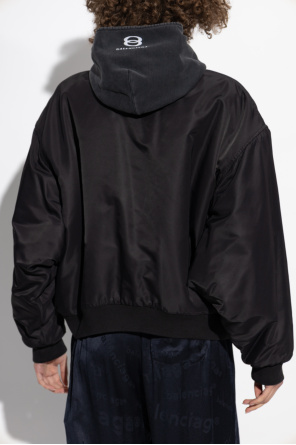 Balenciaga Kurtka typu `bomber` z kapturem