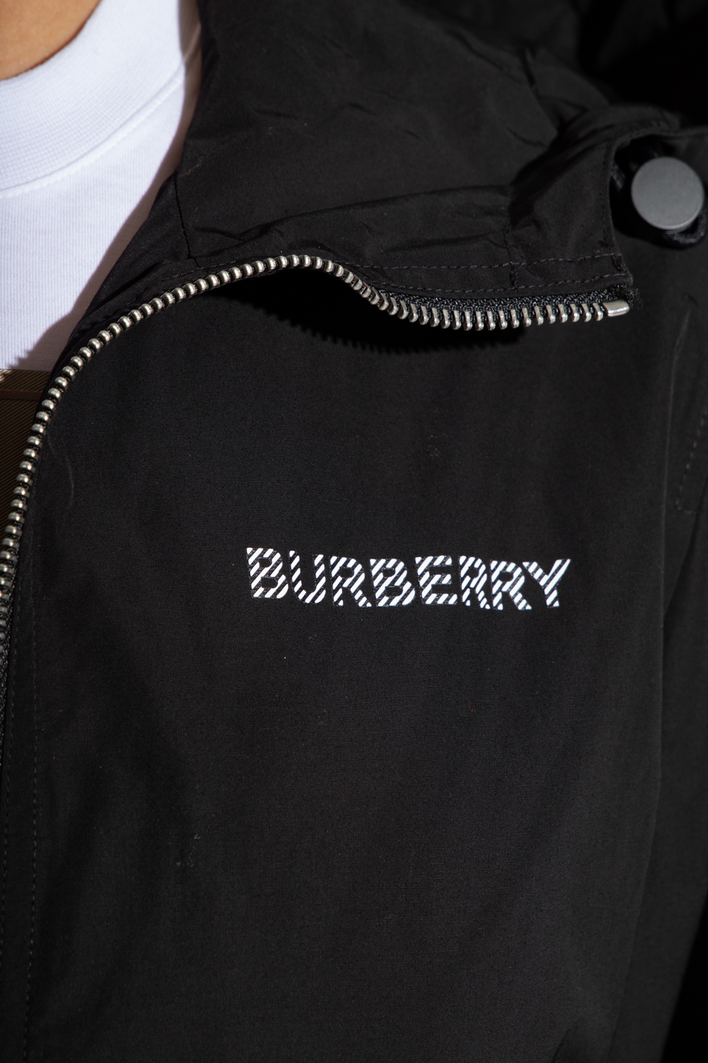 burberry check-pattern ‘Binham’ hooded jacket