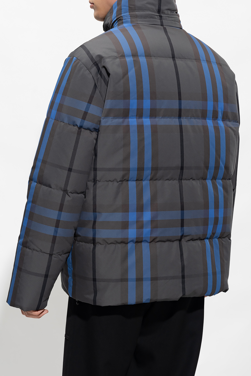 burberry Leather 'Digby’ reversible down jacket