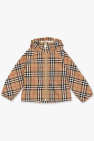 checked hoodie burberry DOWY sweater pale grey melange