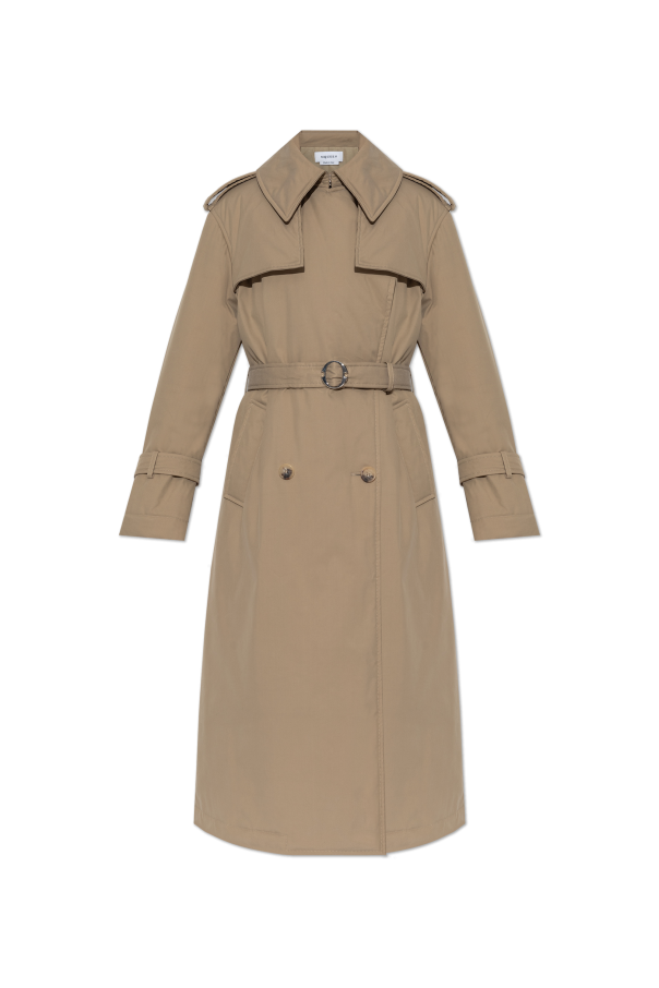 Alexander McQueen Padded trench coat with belt