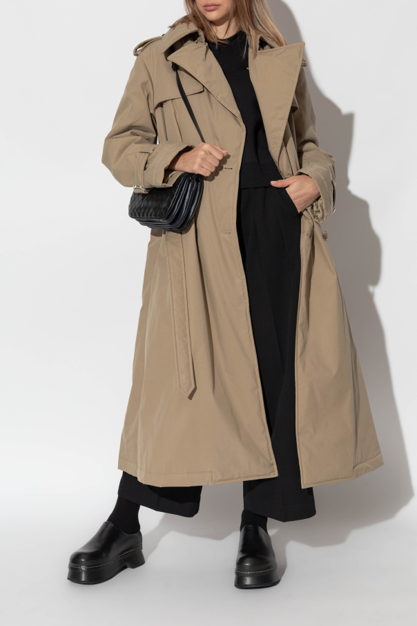 Alexander McQueen Padded trench coat with belt