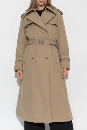 Alexander McQueen Padded trench coat with belt