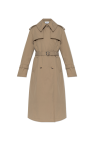 Alexander McQueen beige Padded trench coat with belt