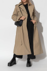 Alexander McQueen beige Padded trench coat with belt