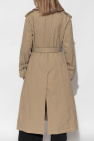 Alexander McQueen beige Padded trench coat with belt