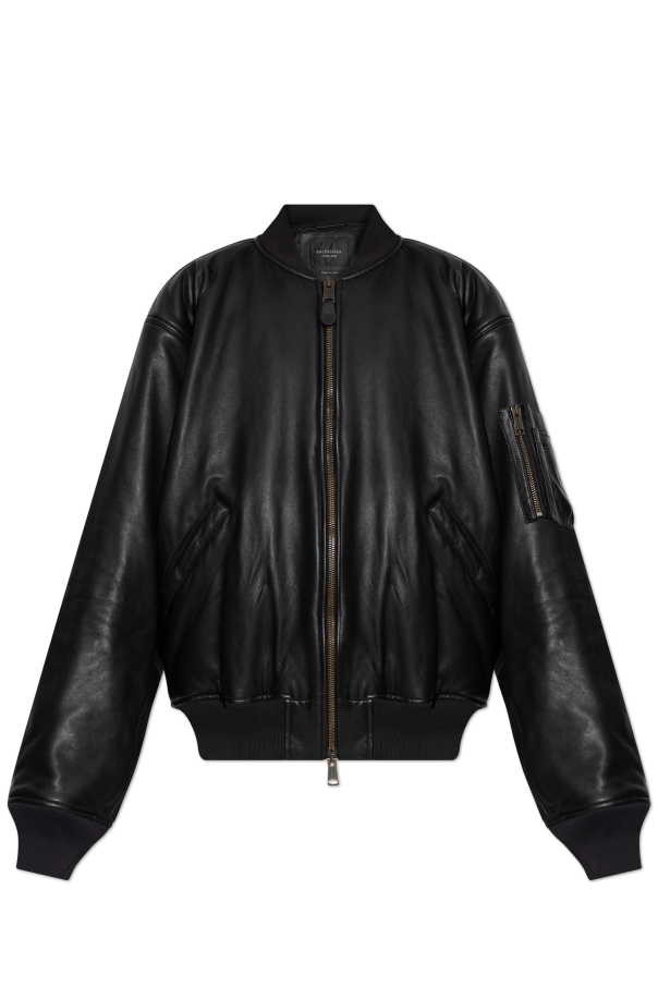 Balenciaga Leather jacket type bomber