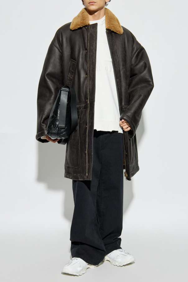 Balenciaga Lambskin Shearling Coat