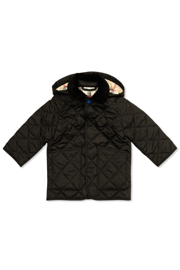Burberry Kids Quilted jacket with a hood