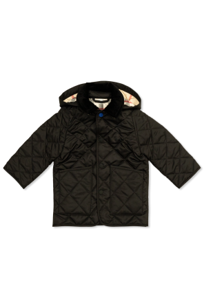 Quilted jacket with a hood