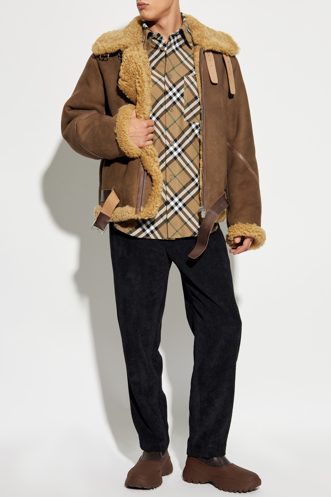 Burberry Shearling coat with pockets