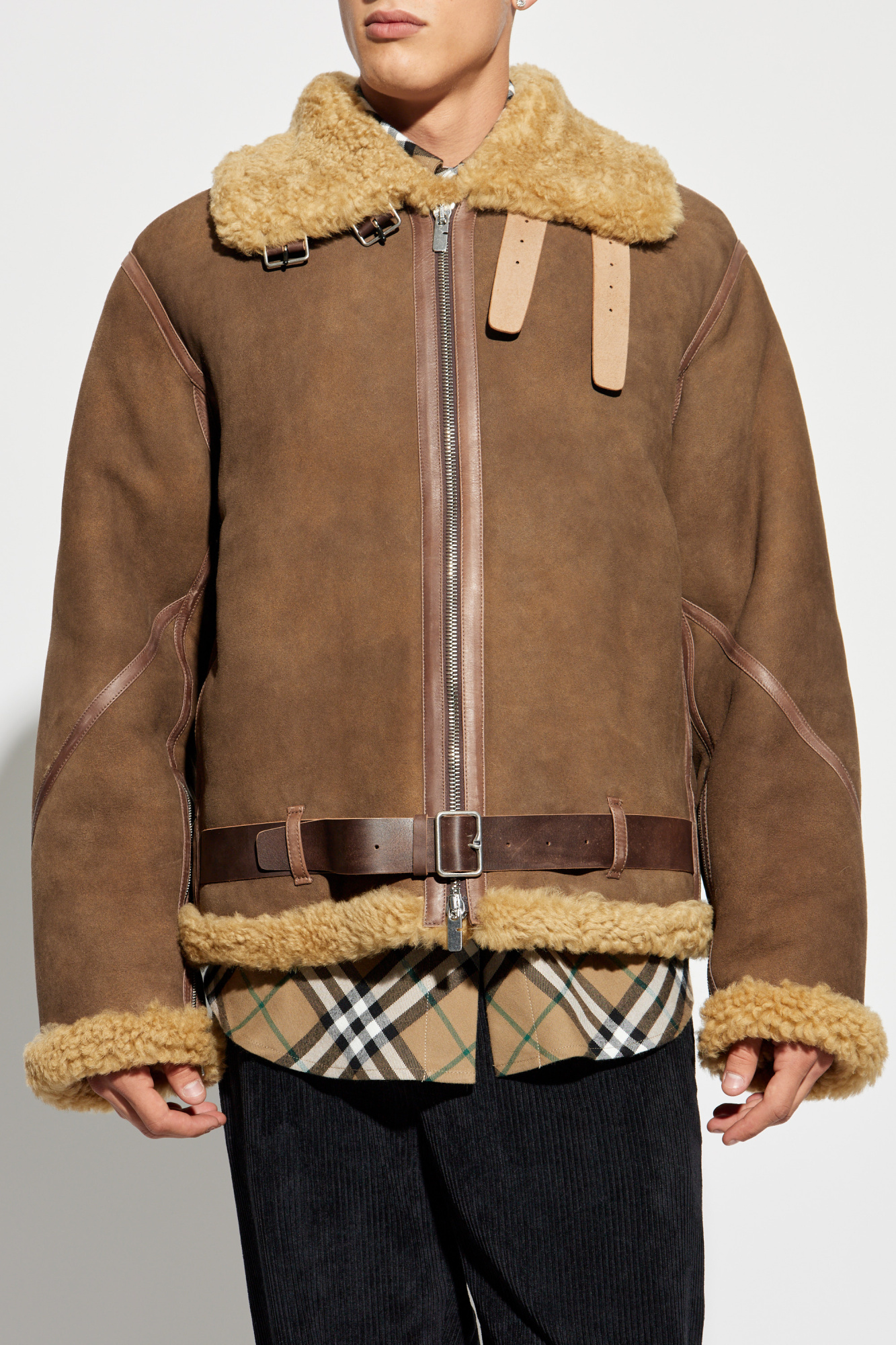 Burberry Shearling coat with pockets