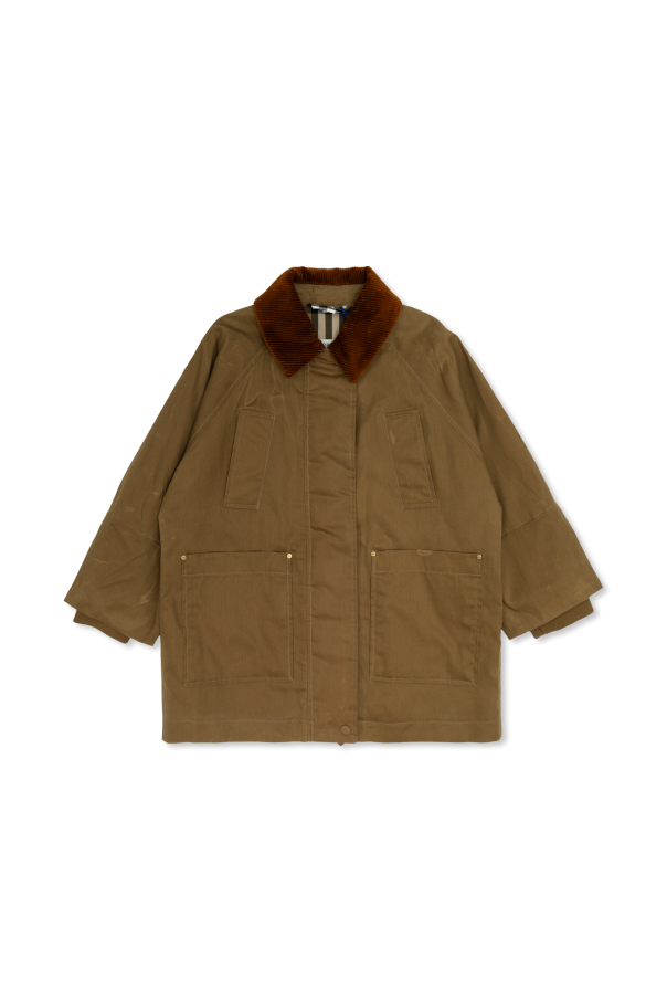 Burberry Kids Kurtka ze sztruksowym kołnierzem