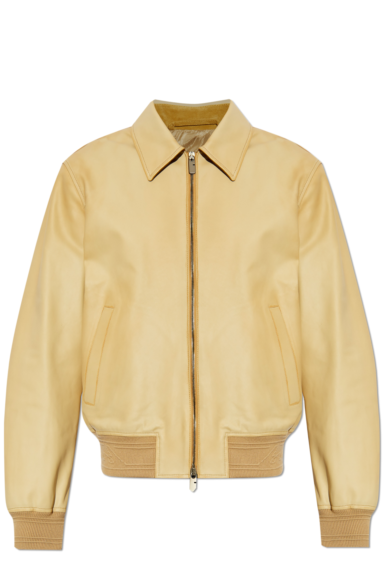 Beige Leather jacket Burberry - Vitkac AS