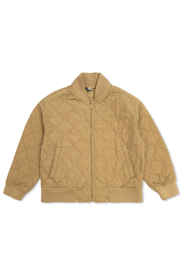 Burberry Kids Pikowana kurtka z wyszytym logo