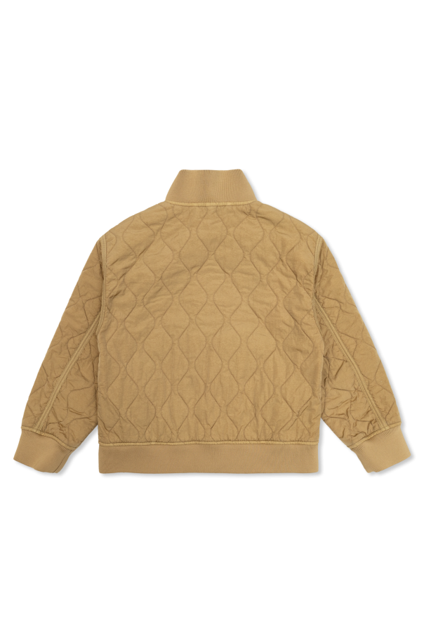 Burberry Kids Pikowana kurtka z wyszytym logo