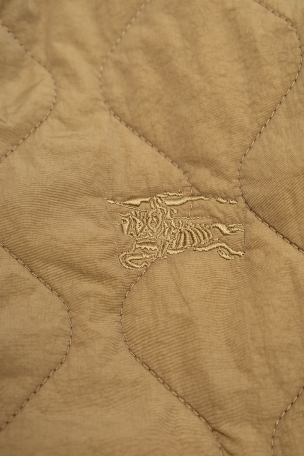 Burberry Kids Pikowana kurtka z wyszytym logo