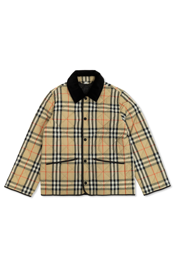 Jacket with a plaid pattern od Burberry Kids
