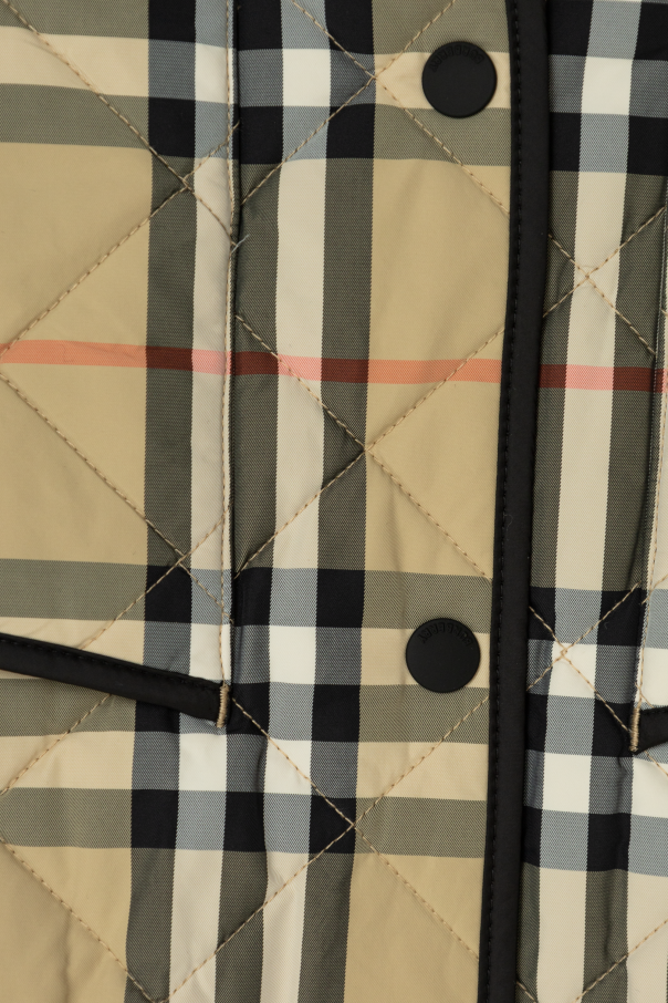 Burberry Kids Jacket with a plaid pattern