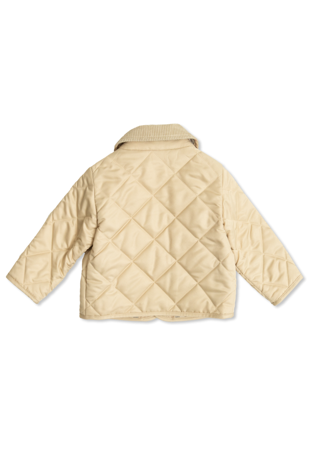 Burberry Kids Quilted jacket with corduroy collar