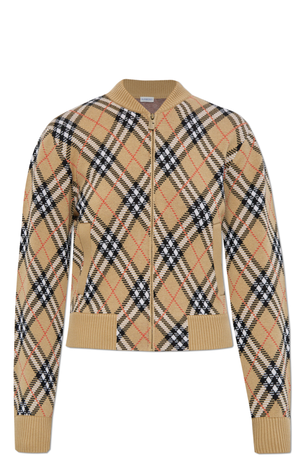 Checkered pattern cardigan od Burberry