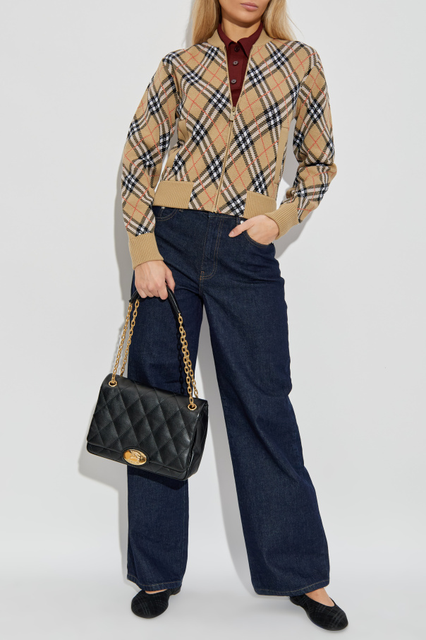 Burberry Cárdigan con estampado de cuadros